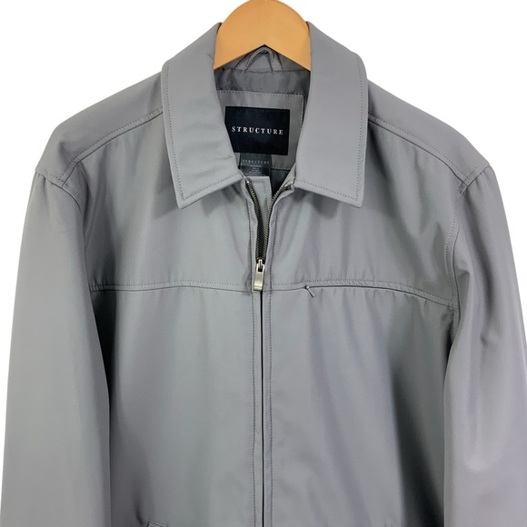 STRUCTURE Grey Jacket Zip Up Jacket Size Large N20 - Picture 2 of 10